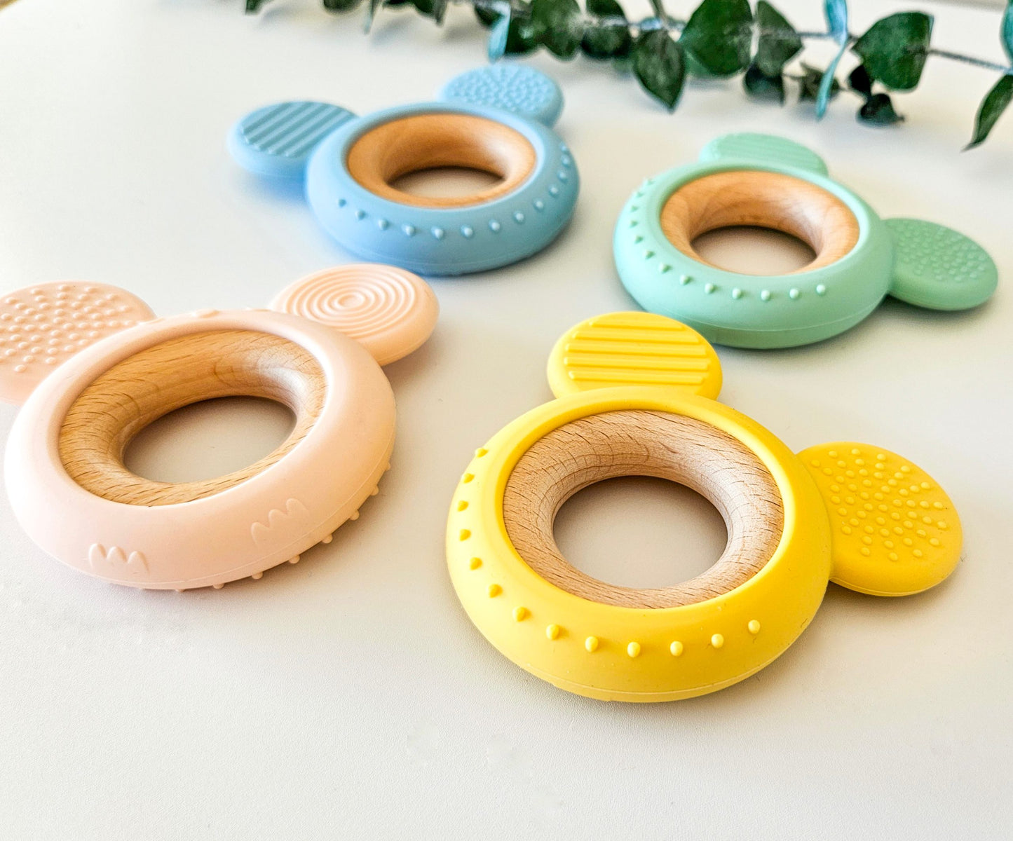 Jululu - Little Mouse Teether - Sage Green