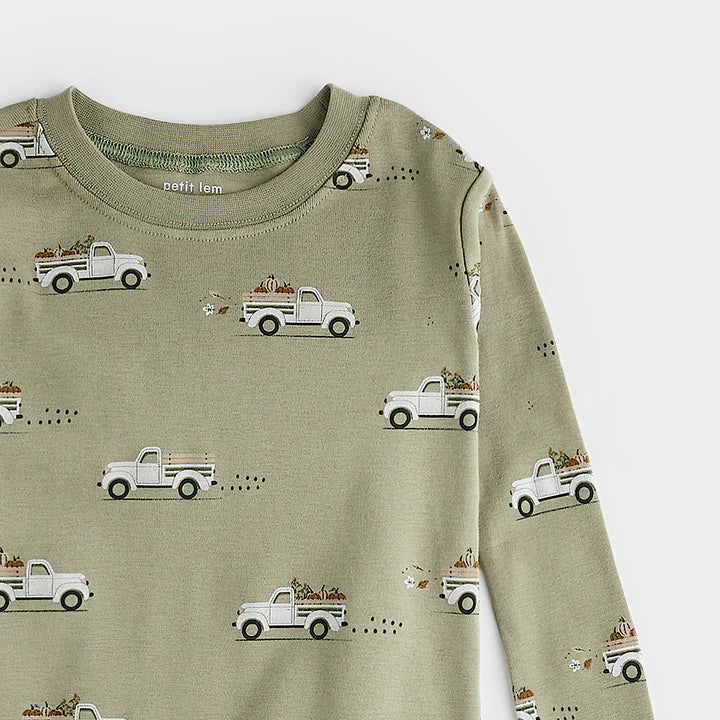Petit Lem - Organic Cotton Pajamas - Pumpkin Pick-Up