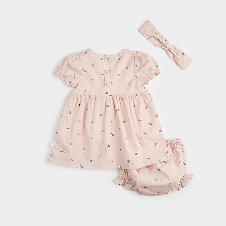 Petit Lem - 3 pc Poplin with Lurex Dress Set - Berry Print