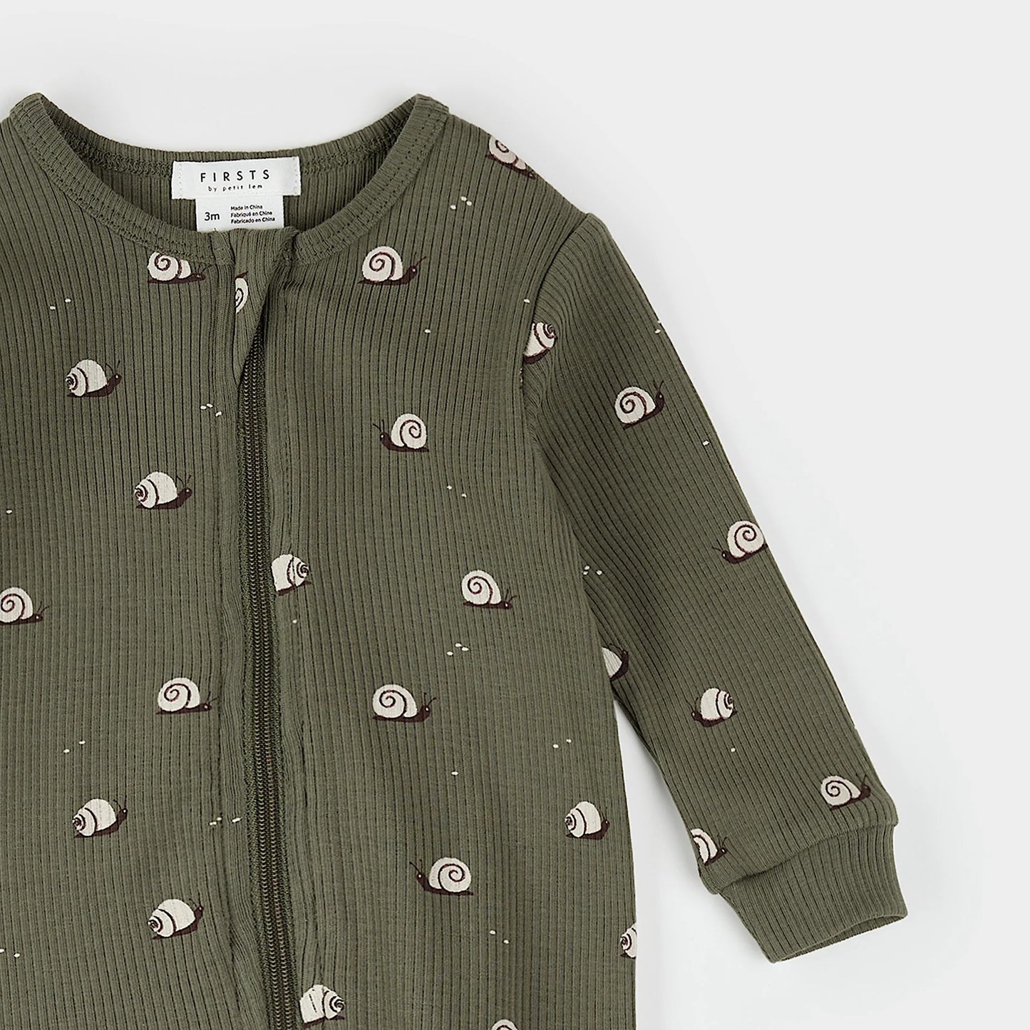 Petit Lem - Cotton Sleeper - Snail Print