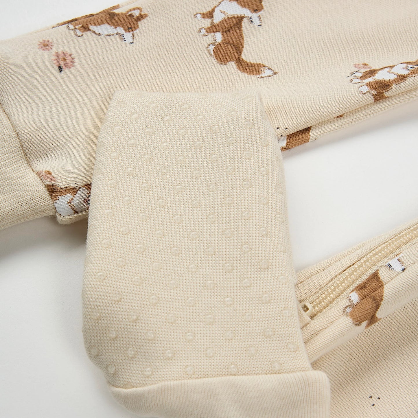 Petit Lem - Cotton Convertible Sleeper - Corgi Print