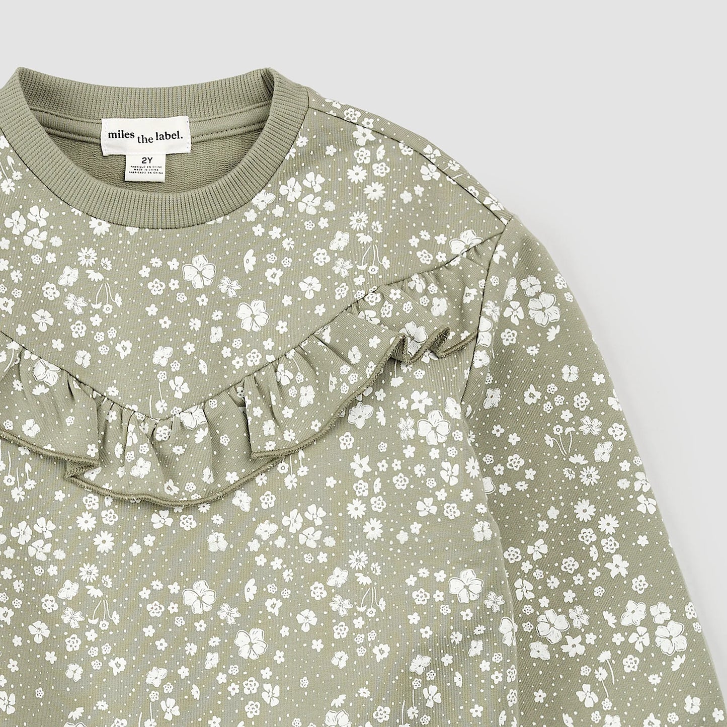 Miles The Label - Sweatshirt - Sage Floral Print