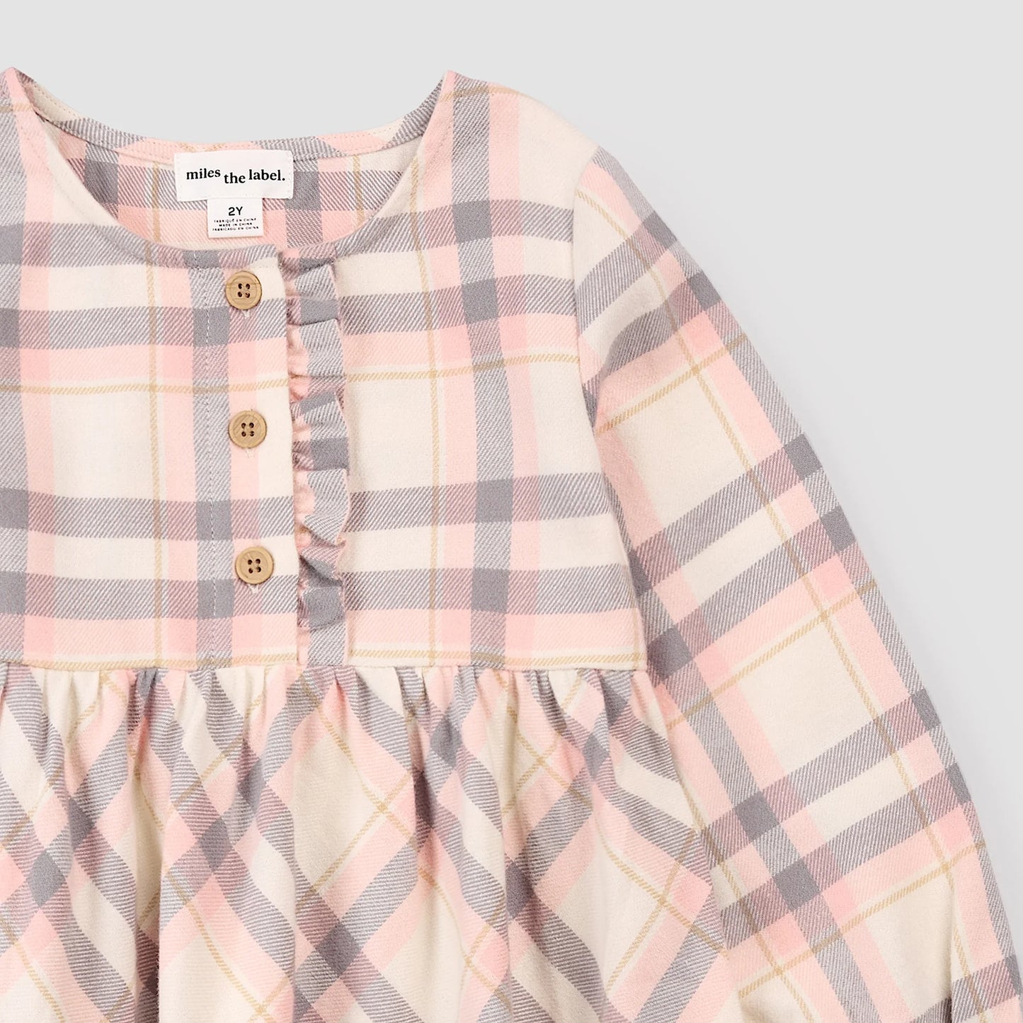Miles The Label - Flannel Dress - Pink Plaid