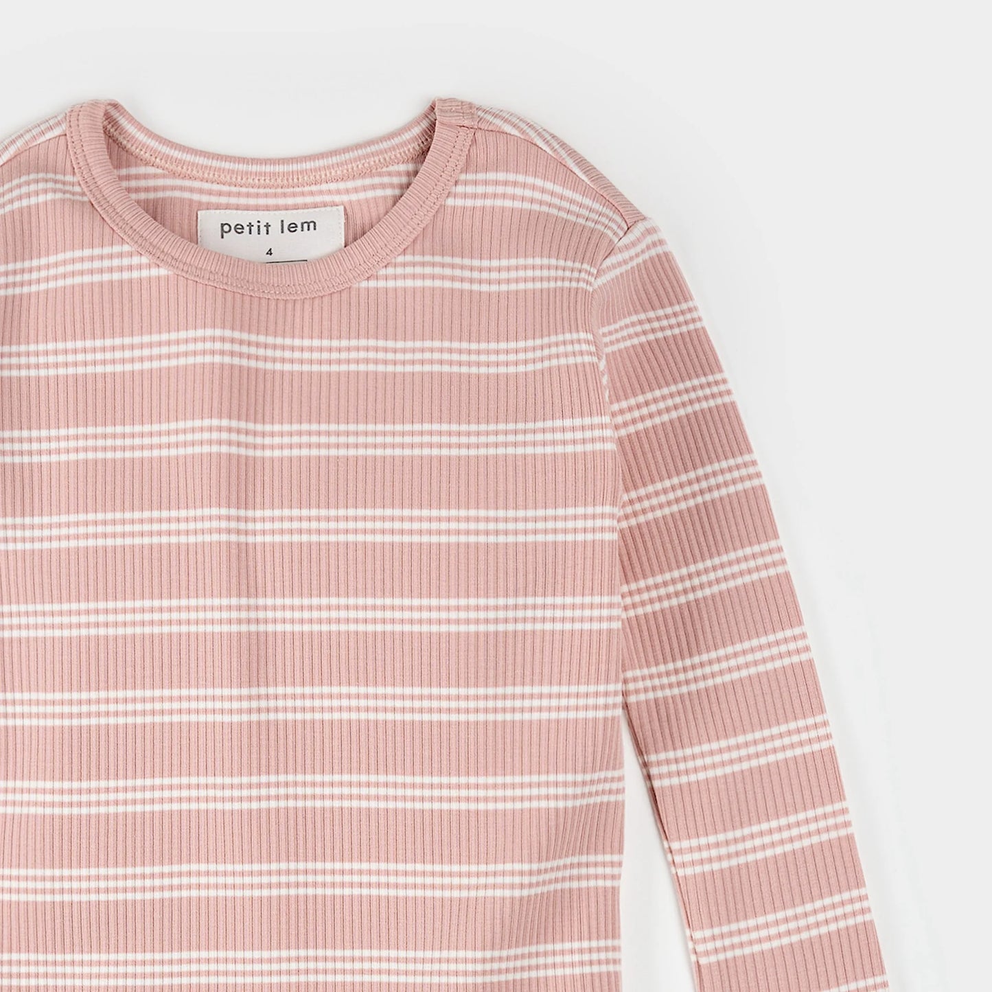 Petit Lem - Modal Rib Pajamas - Rose Striped