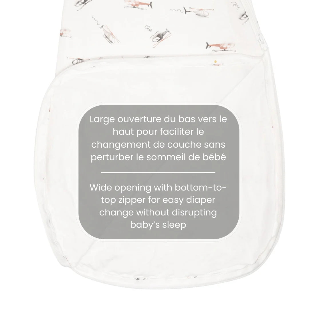 Perlimpinpin - Quilted Bamboo Sleep Sack 1.0 Tog - Helicopters