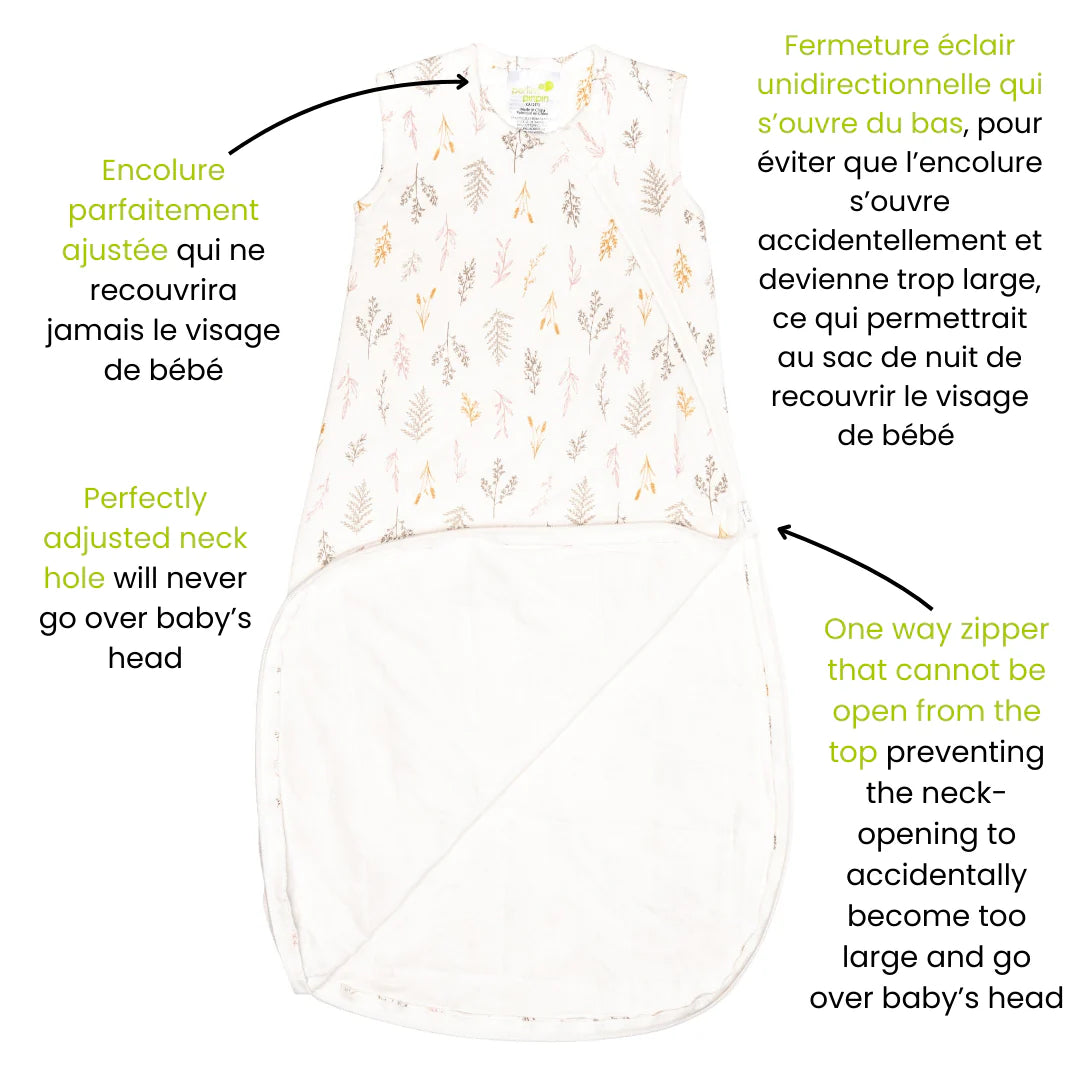 Perlimpinpin - Quilted Bamboo Sleep Sack 1.0 Tog - Wheat