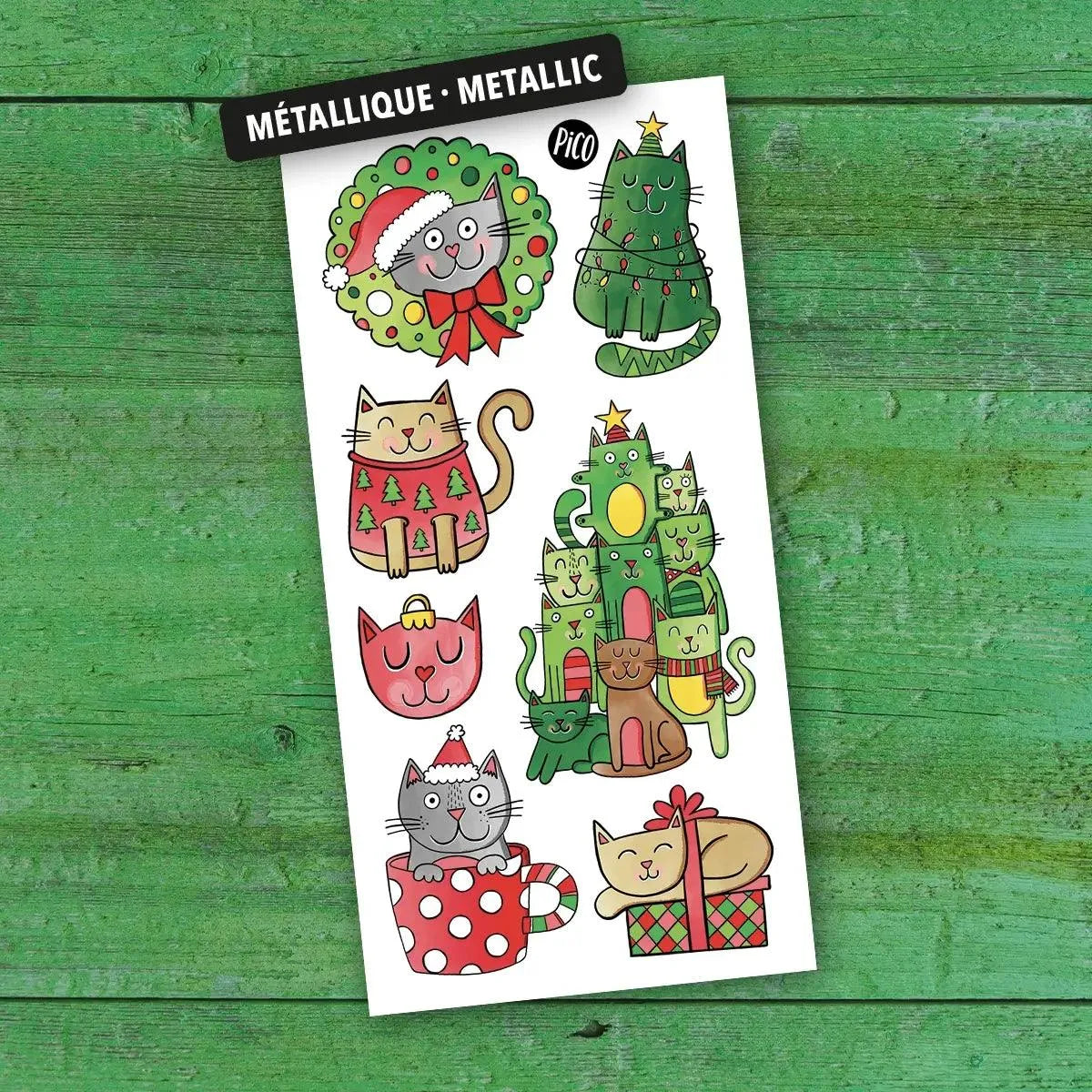 Pico - Temporary Tattoos - The Christmas Tree Cat