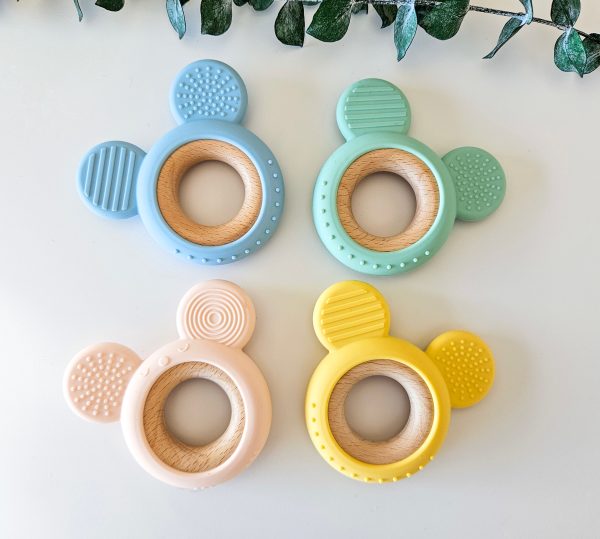 Jululu - Little Mouse Teether - Sage Green