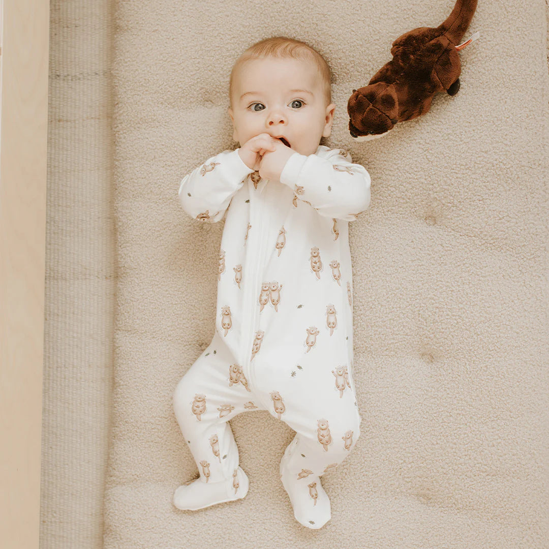 Petit Lem - Cotton Sleeper - Otter Print