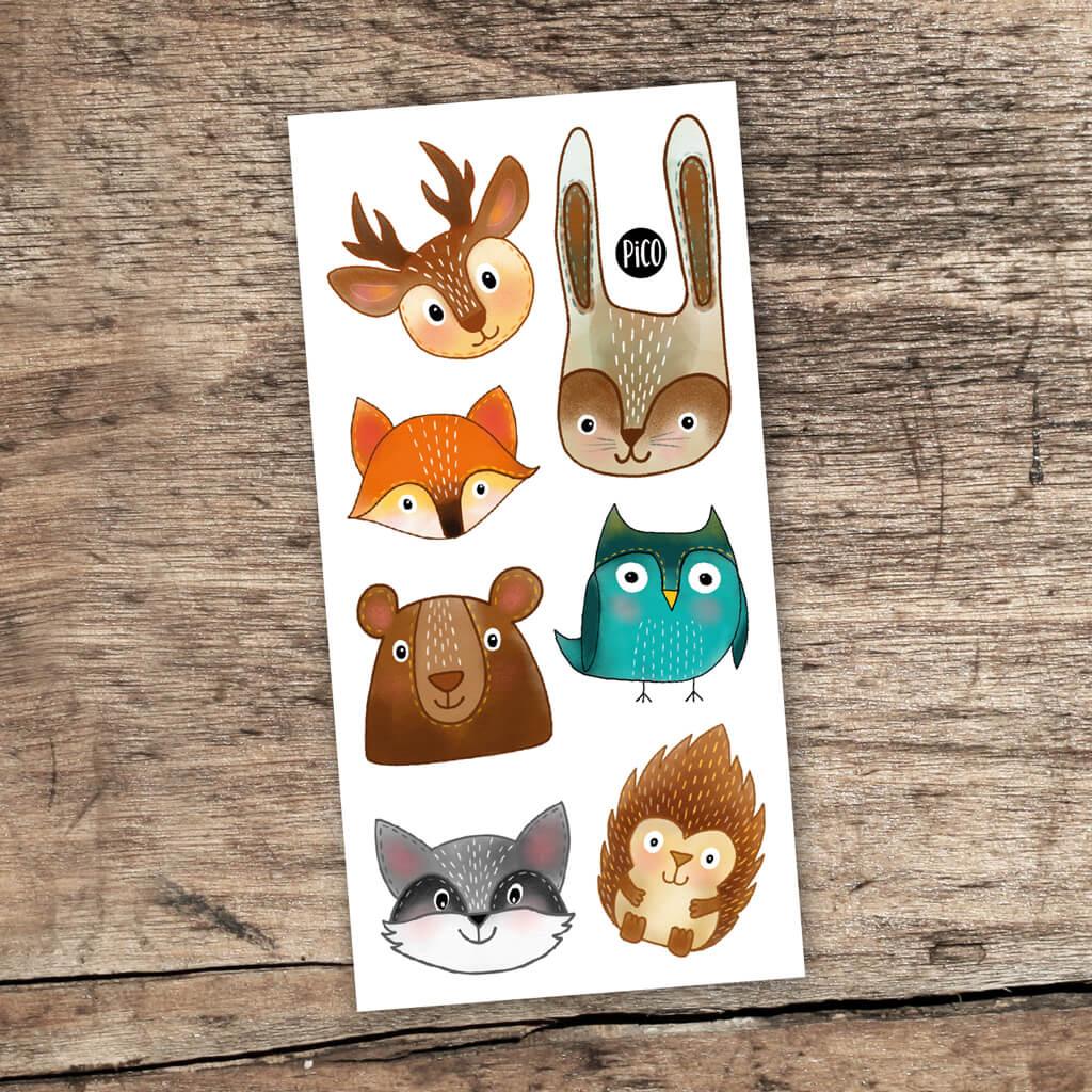 Pico - Temporary Tattoos - The Animals of the Forest