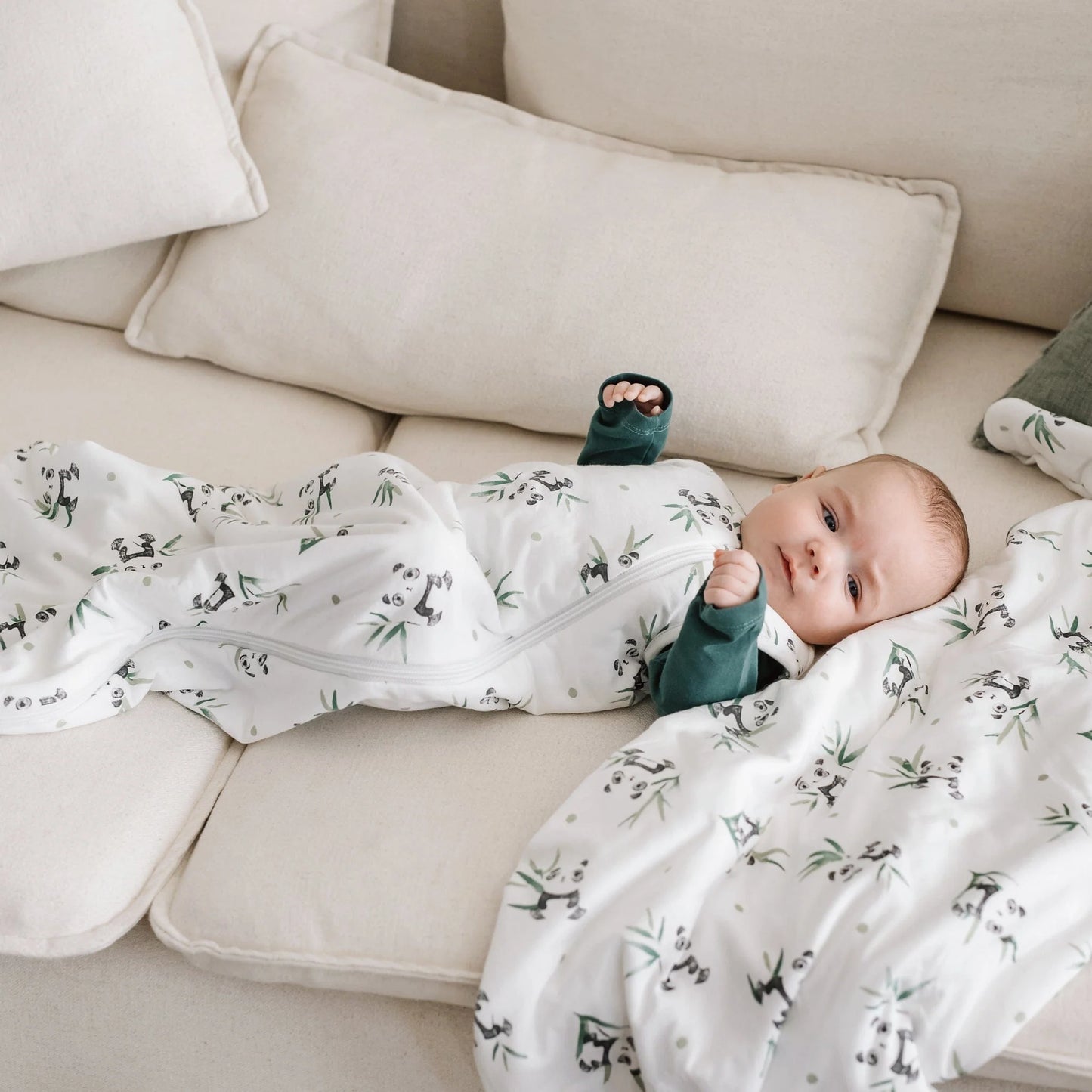 Perlimpinpin - Quilted Bamboo Sleep Sack 1.0 Tog -Pandas