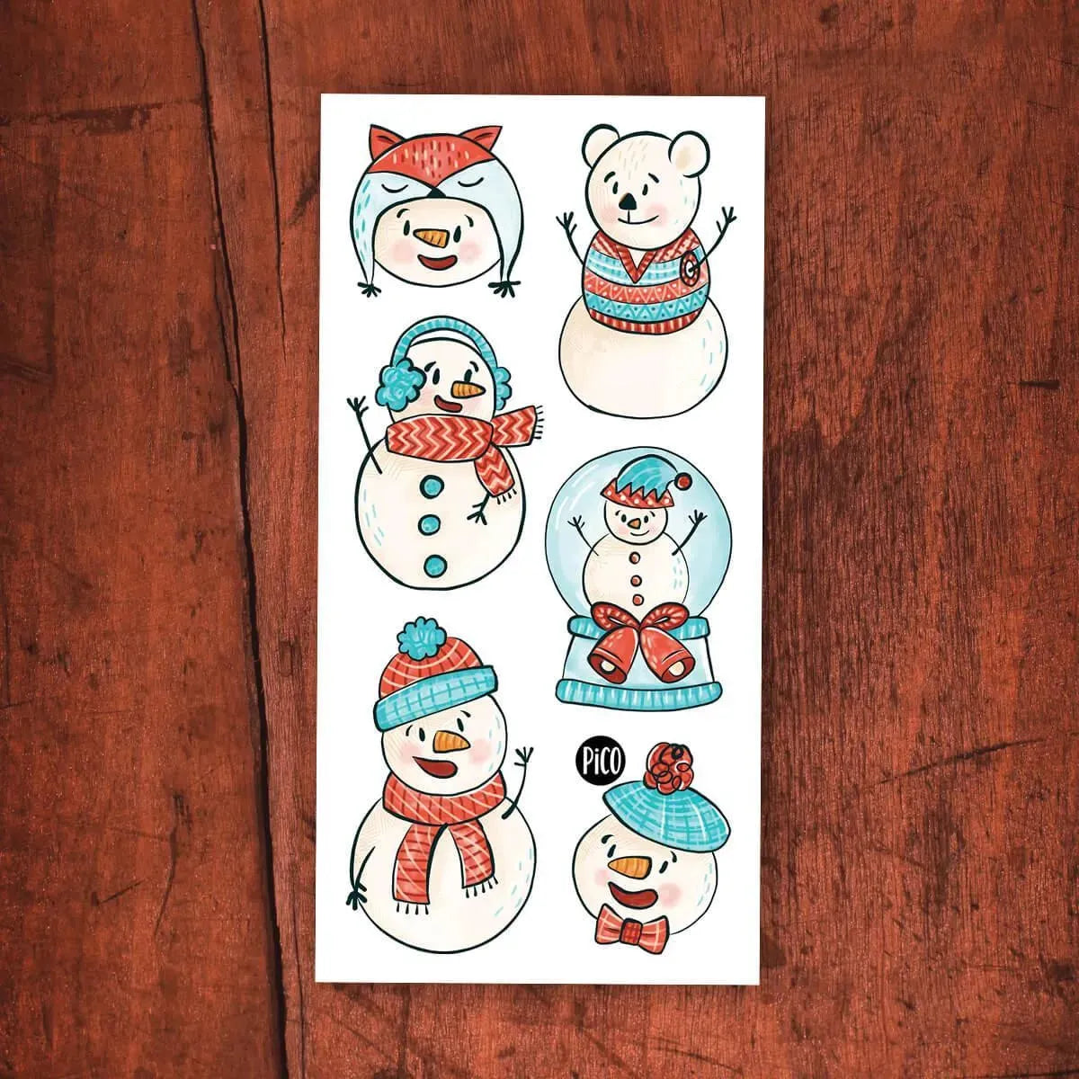 Pico - Temporary Tattoos - The happy snowmen