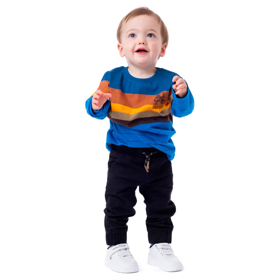 Nano - Adventure - Striped T-Shirt - Navy