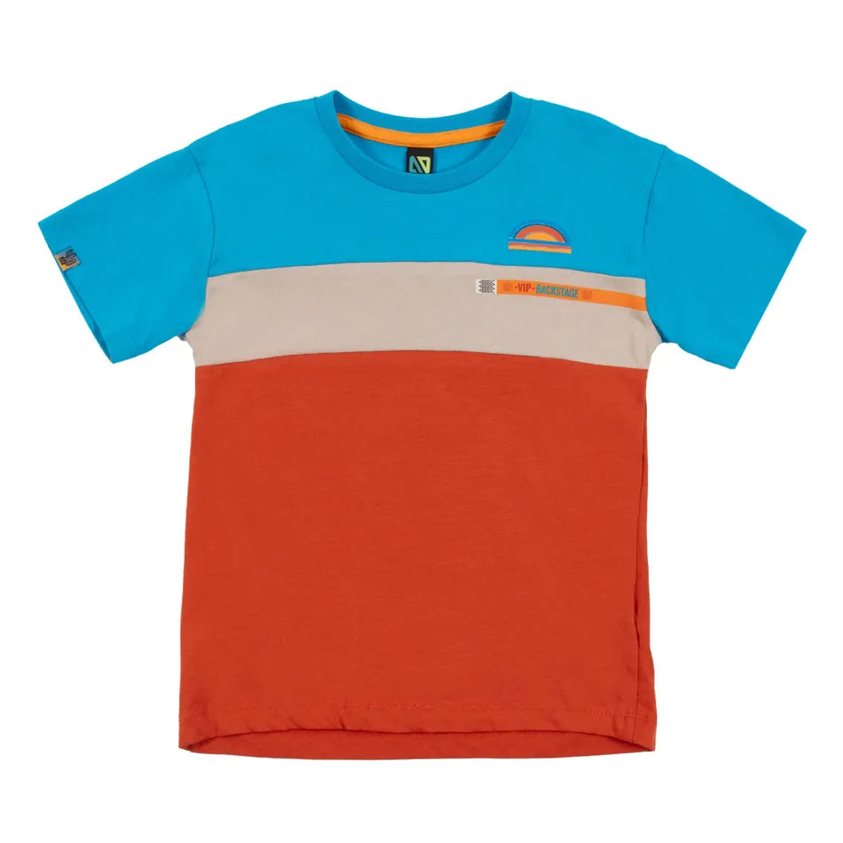 NANO - Festival - Colorblock T-Shirt - Blue