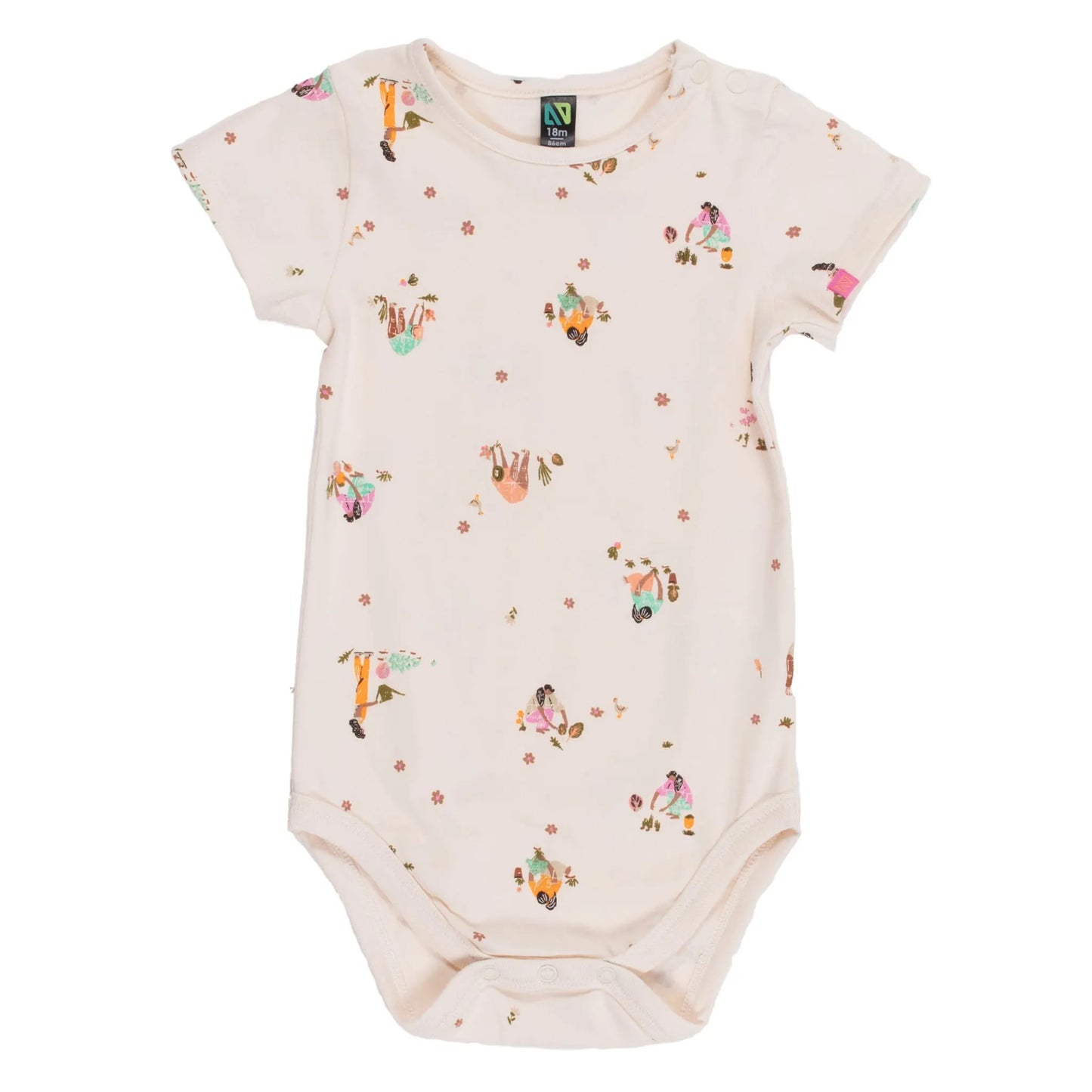 Nano - Small Flower 2pc Overall Set - Coral