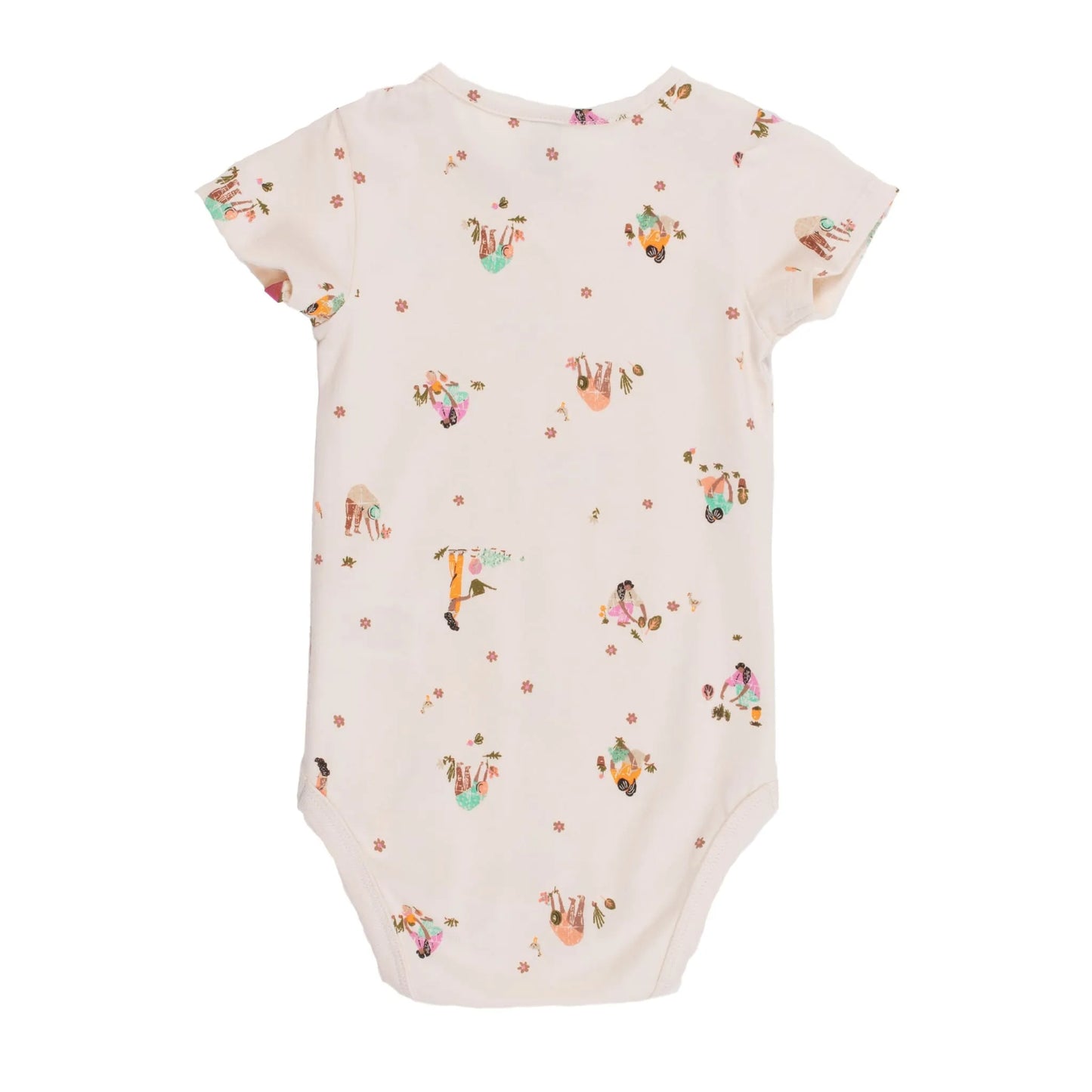 Nano - Small Flower 2pc Overall Set - Coral
