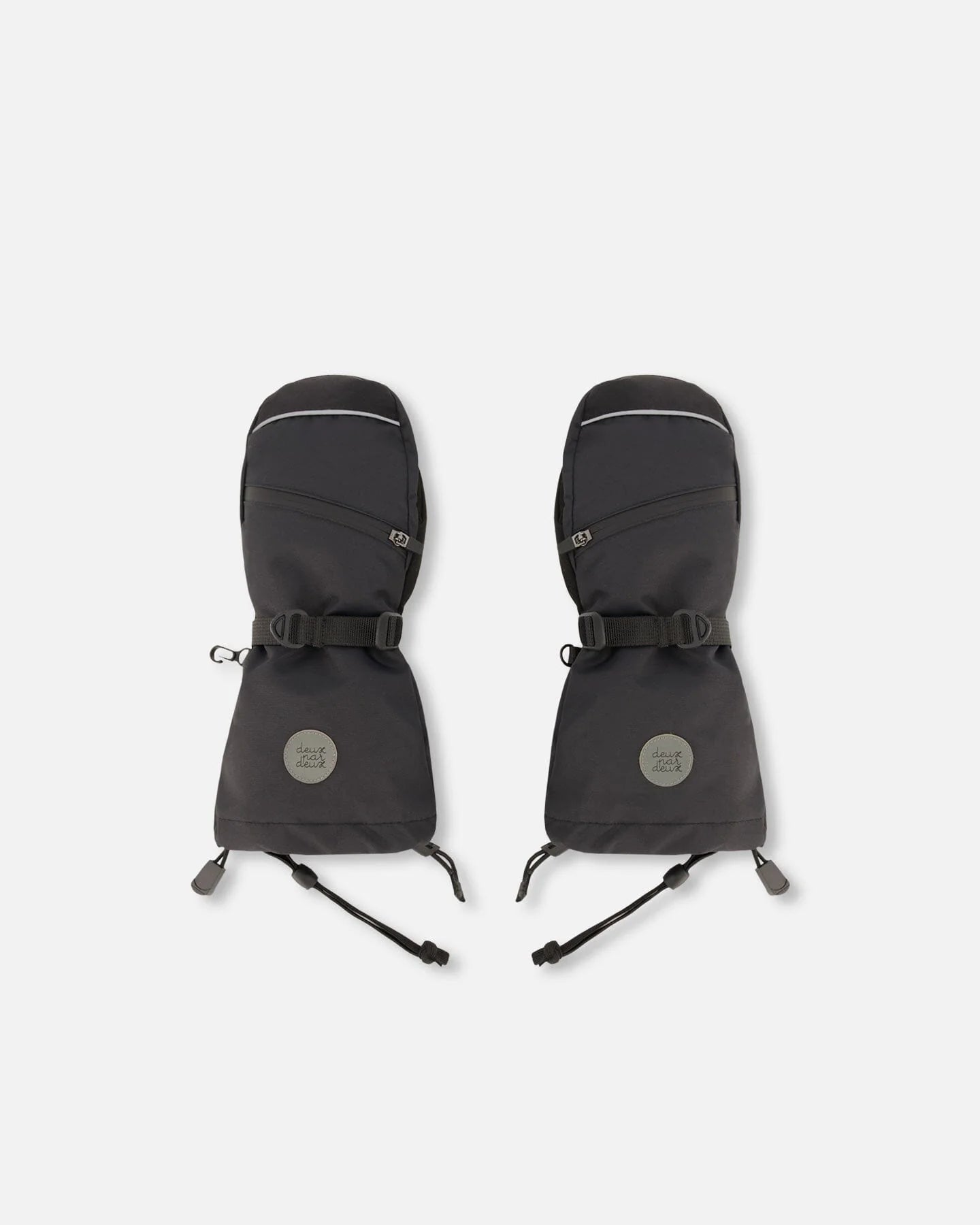 Deux Par Deux - Mittens With String - Black