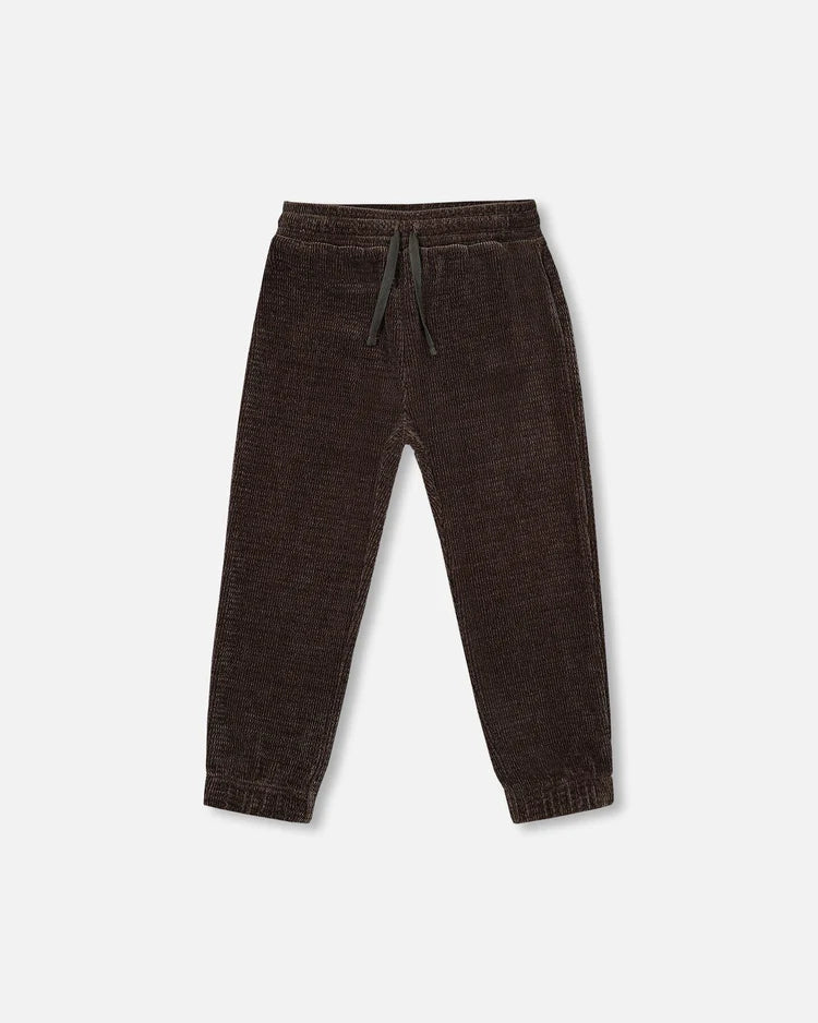 Deux Par Deux - Velvet Jogger - Khaki
