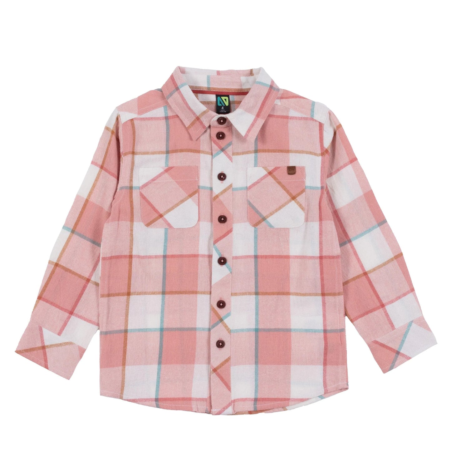 Nano - Autumn Walk Flannel Shirt - Coral