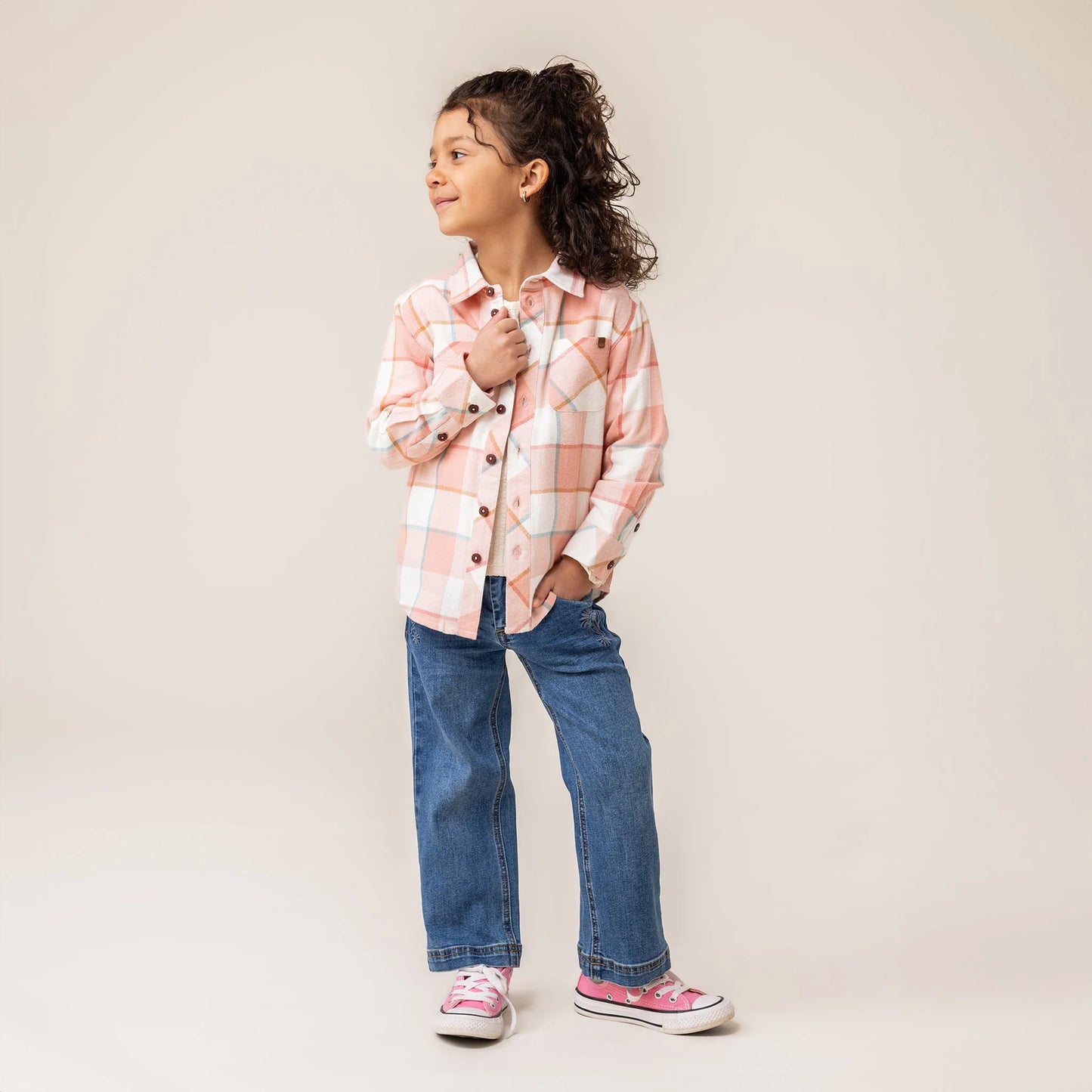 Nano - Autumn Walk Flannel Shirt - Coral