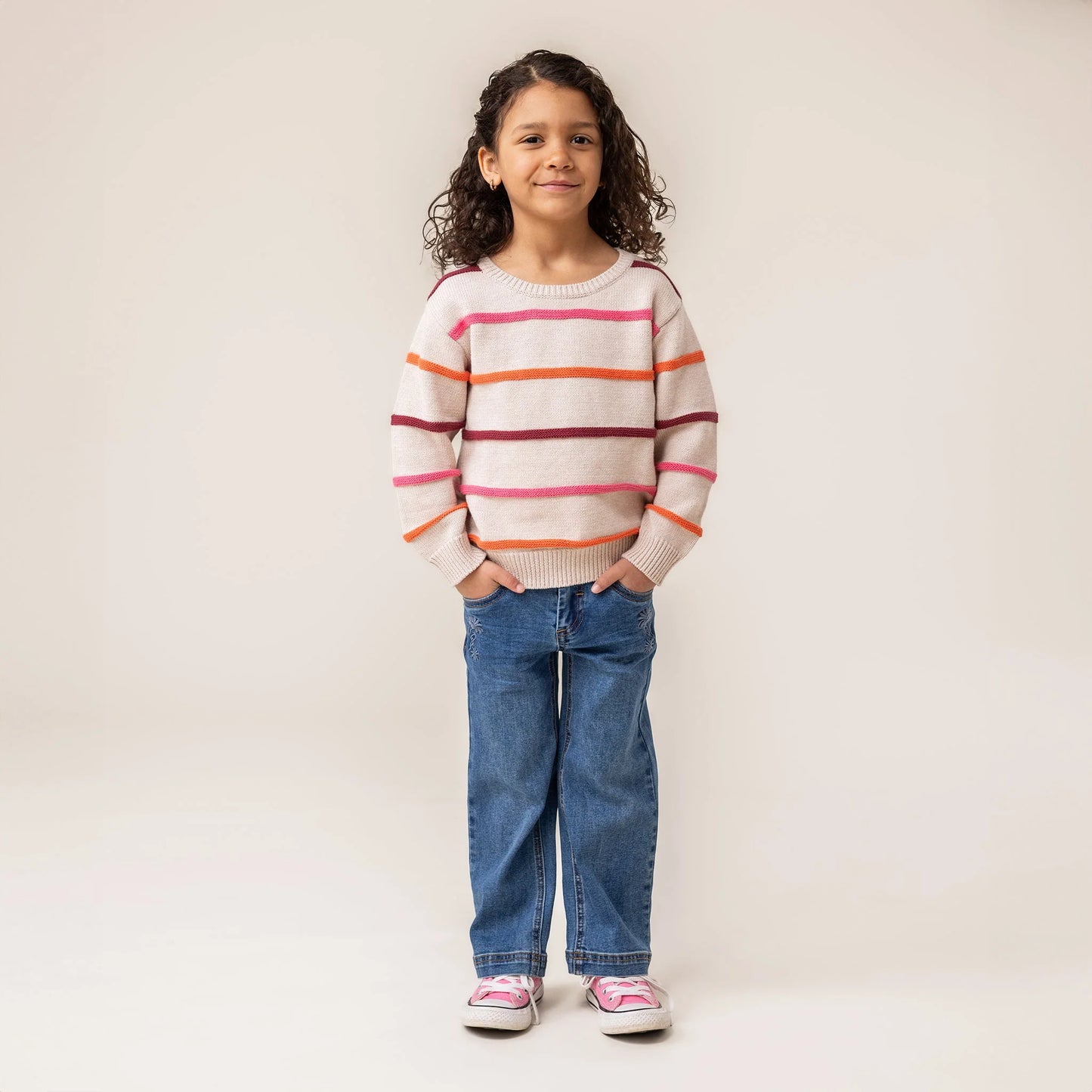 Nano - Flowers of Yesteryear Knitted Sweater - Beige