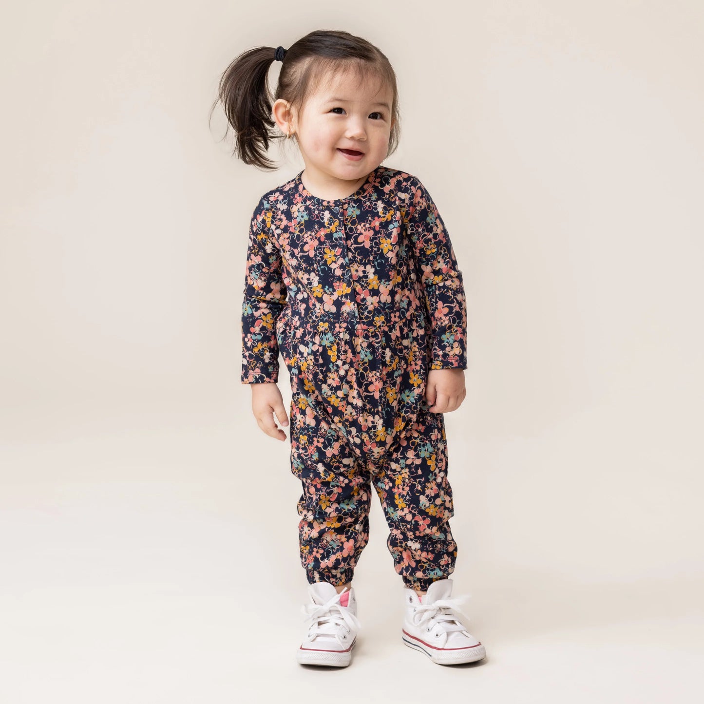 Nano - Dreaming Rabbit Romper - Navy