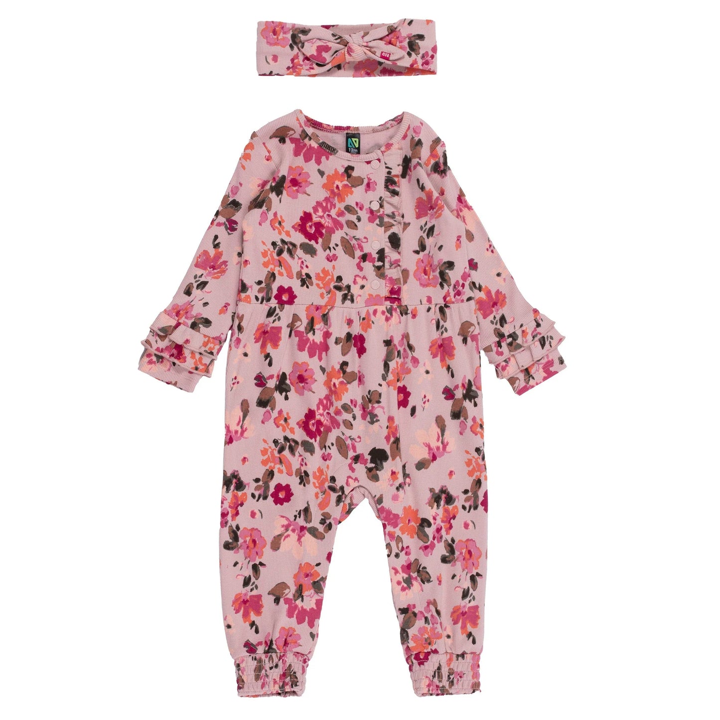 Nano - Adorable Kitten Romper with Headband - Pink
