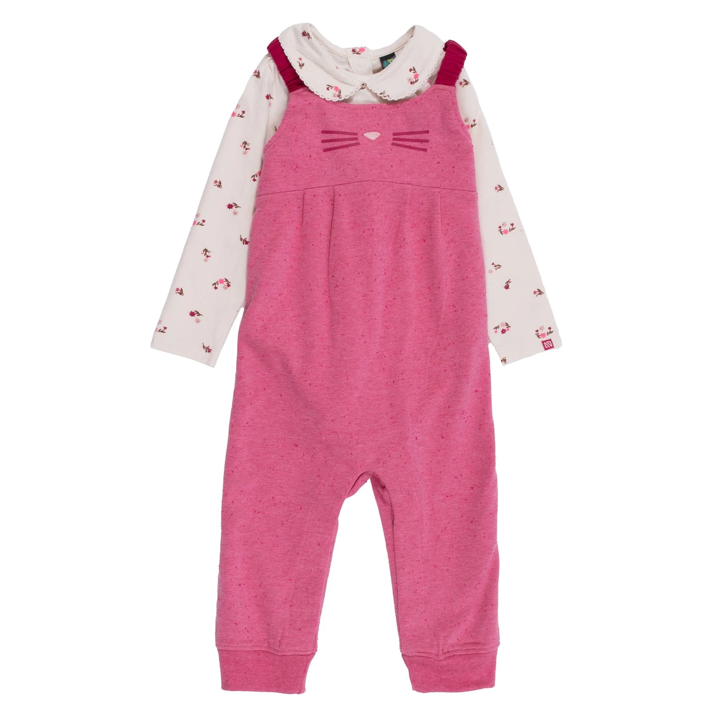 Nano - Adorable Kitten 2pc Overall Set - Pink