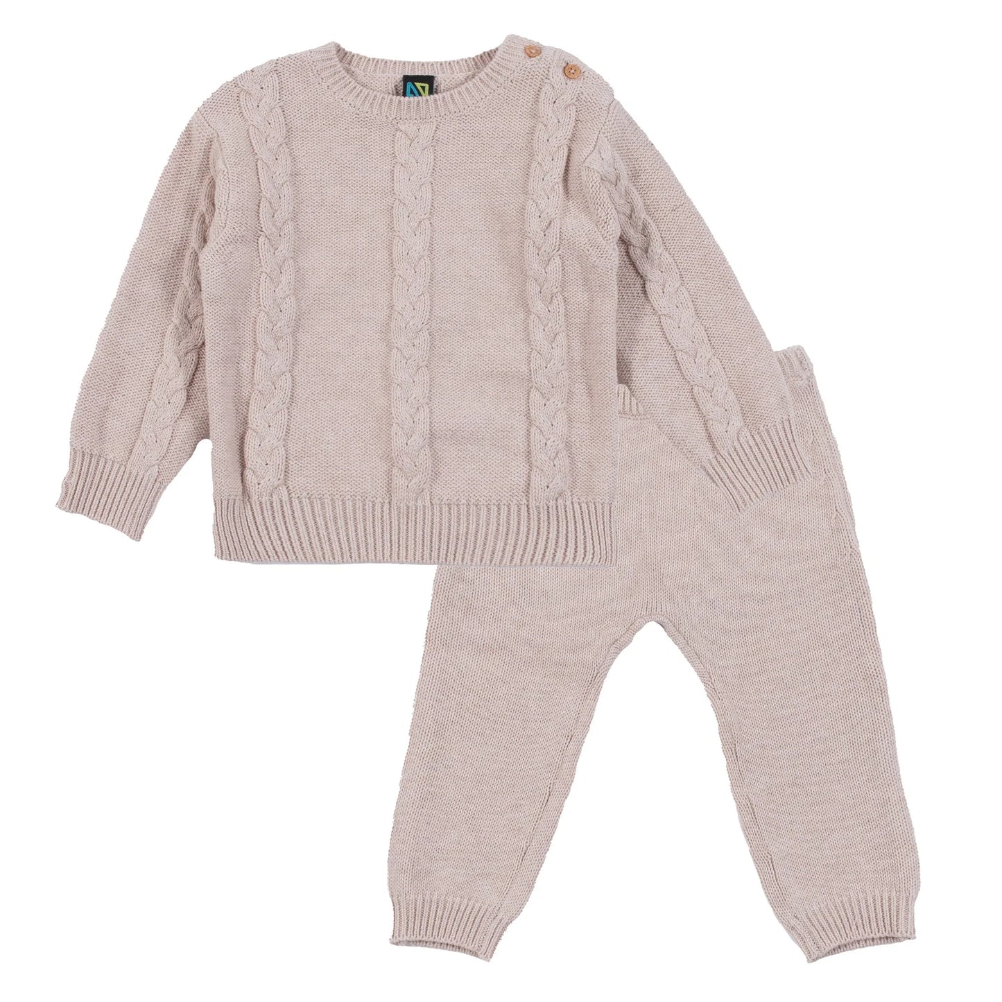 Nano - Teddy Bear Hugs 2pc Sweater Set - Beige