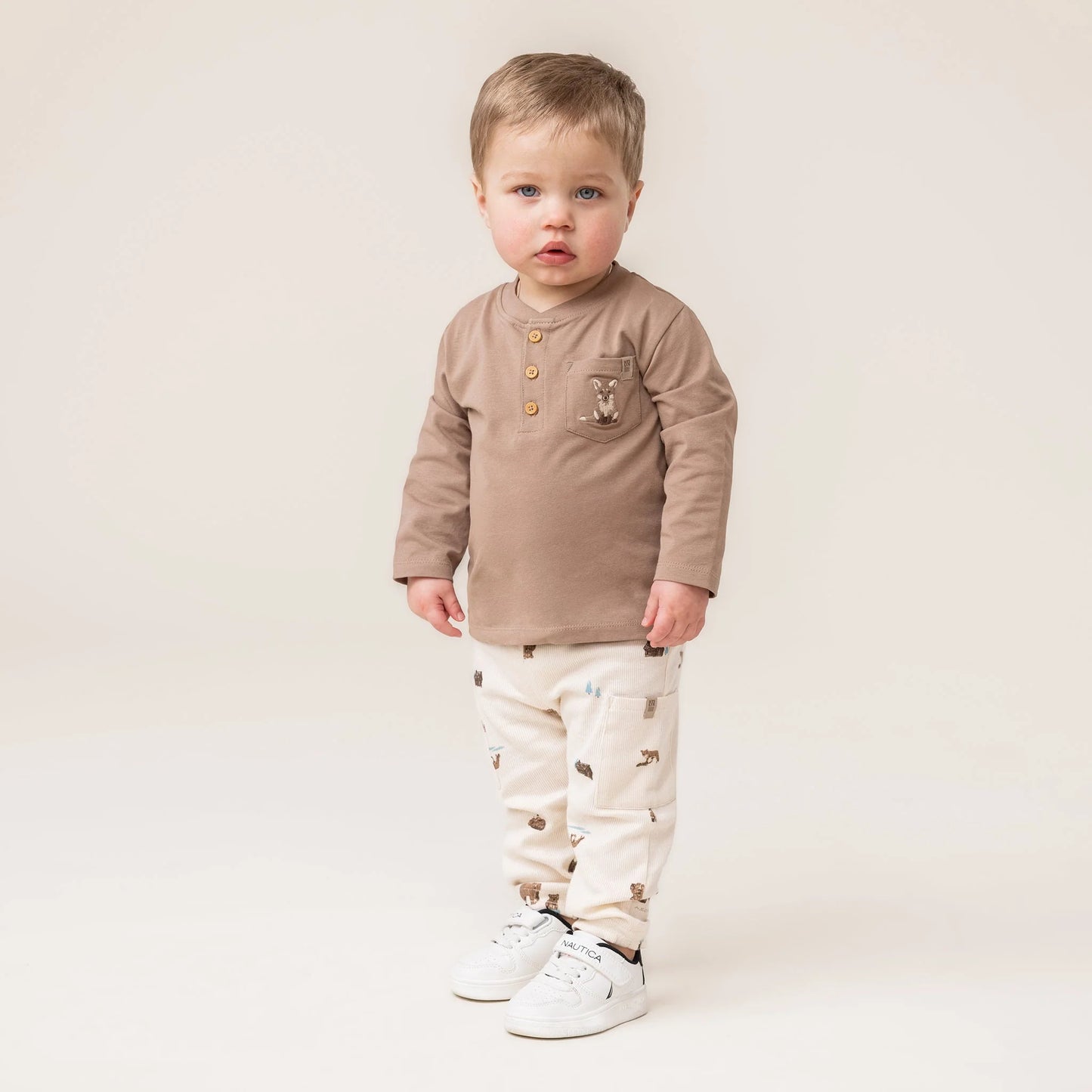 Nano - Teddy Bear Hugs 2pc Long Sleeve Set - Brown