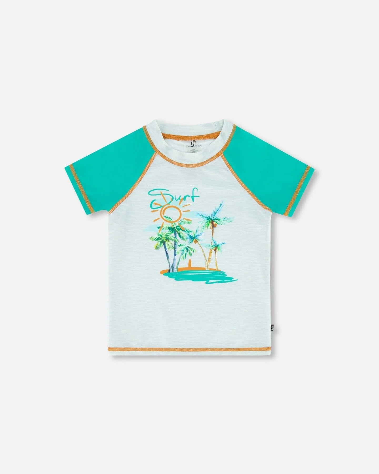 Deux Par Deux - Short Sleeve Rashguard - Grey Coconut Print