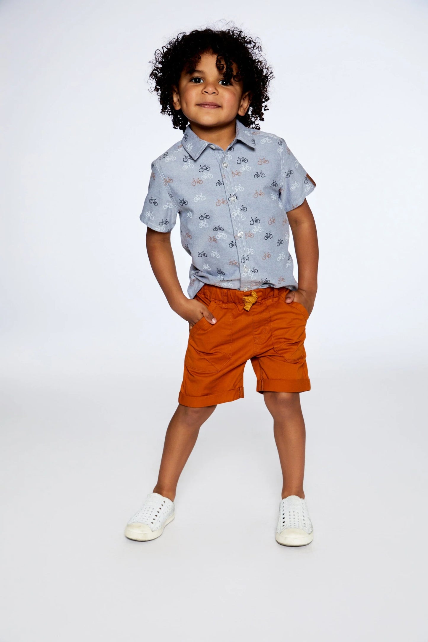 Deux Par Deux - Stretch Twill Short - Dusty Orange