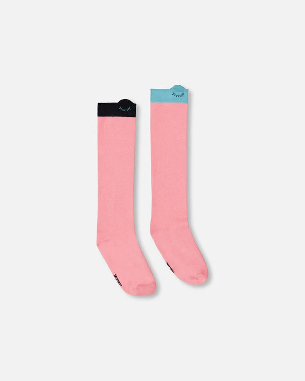 Deux Par Deux - Knee Socks - Pink Unicorn