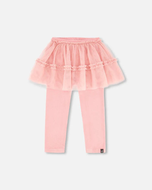 Deux Par Deux - Leggings With Tulle Skirt - Pink