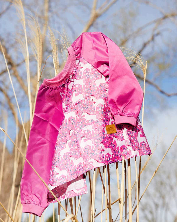 Deux par Deux - Artist Apron - Pink Printed Unicorn