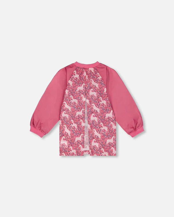 Deux par Deux - Artist Apron - Pink Printed Unicorn