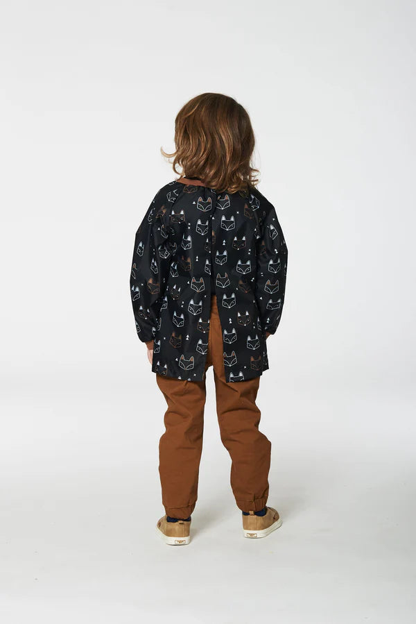 Deux Par Deux - Artist Apron - Black Printed Fox