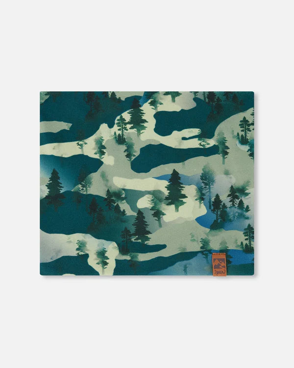 Deux Par Deux - Neck Warmer - Forest Green With Black Pines