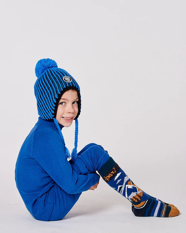 Deux Par Deux - Winter Ski Socks With Merino Wool - Deep Teal