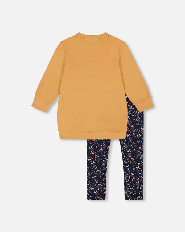 Deux Par Deux - Tunic & Legging Set - Golden Brown