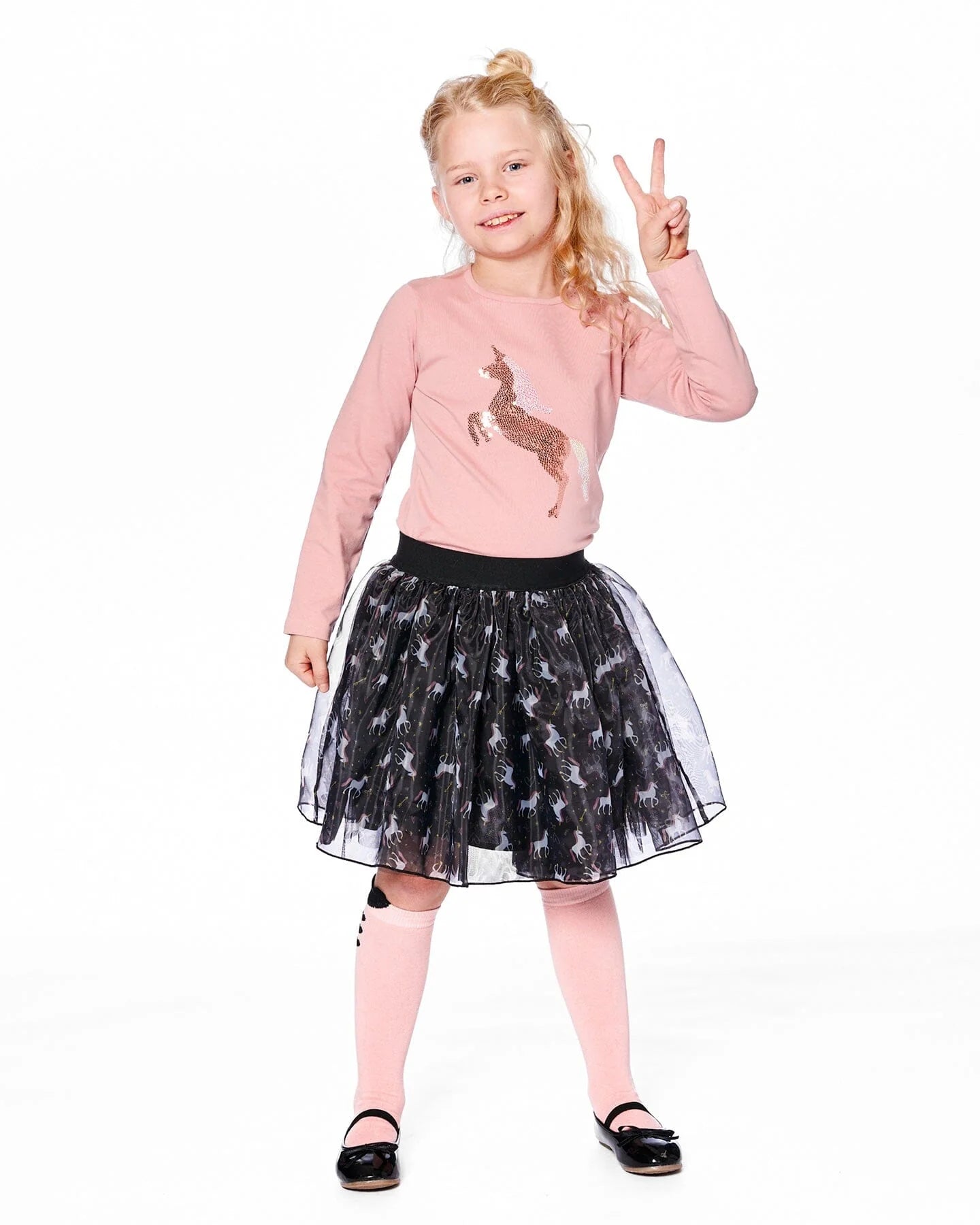 Deux Par Deux - Long Sleeve Top - Dusty Pink