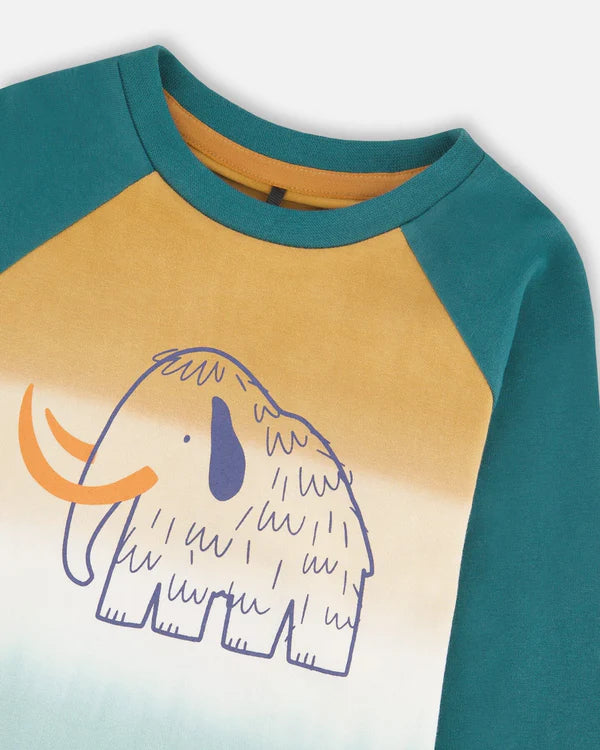 Deux par Deux - Organic Cotton Raglan T-Shirt - Forest Green (Copy)