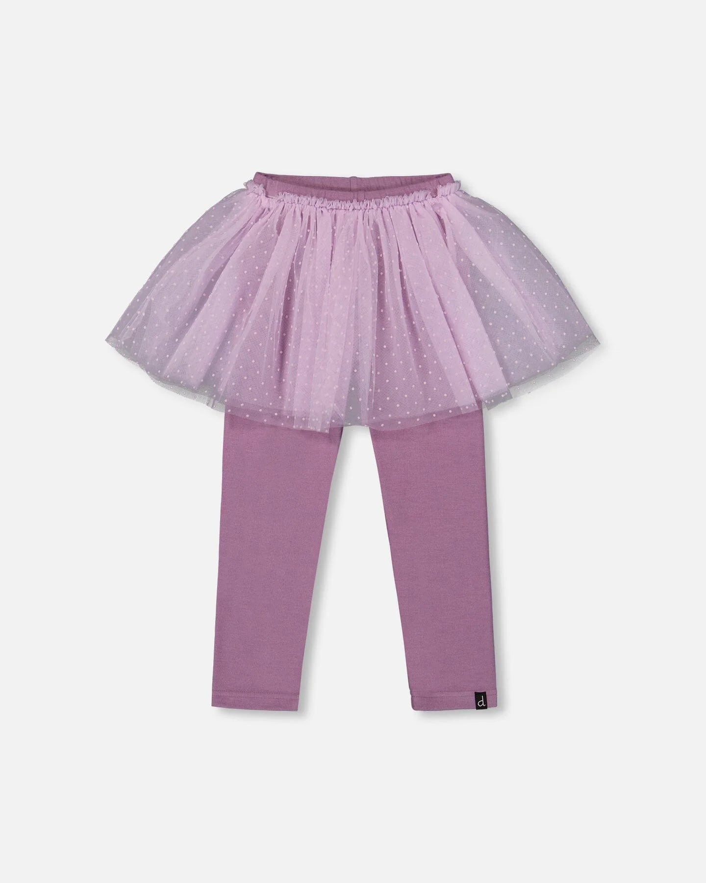 Deux Par Deux - Leggings with Tulle Skirt - Purple