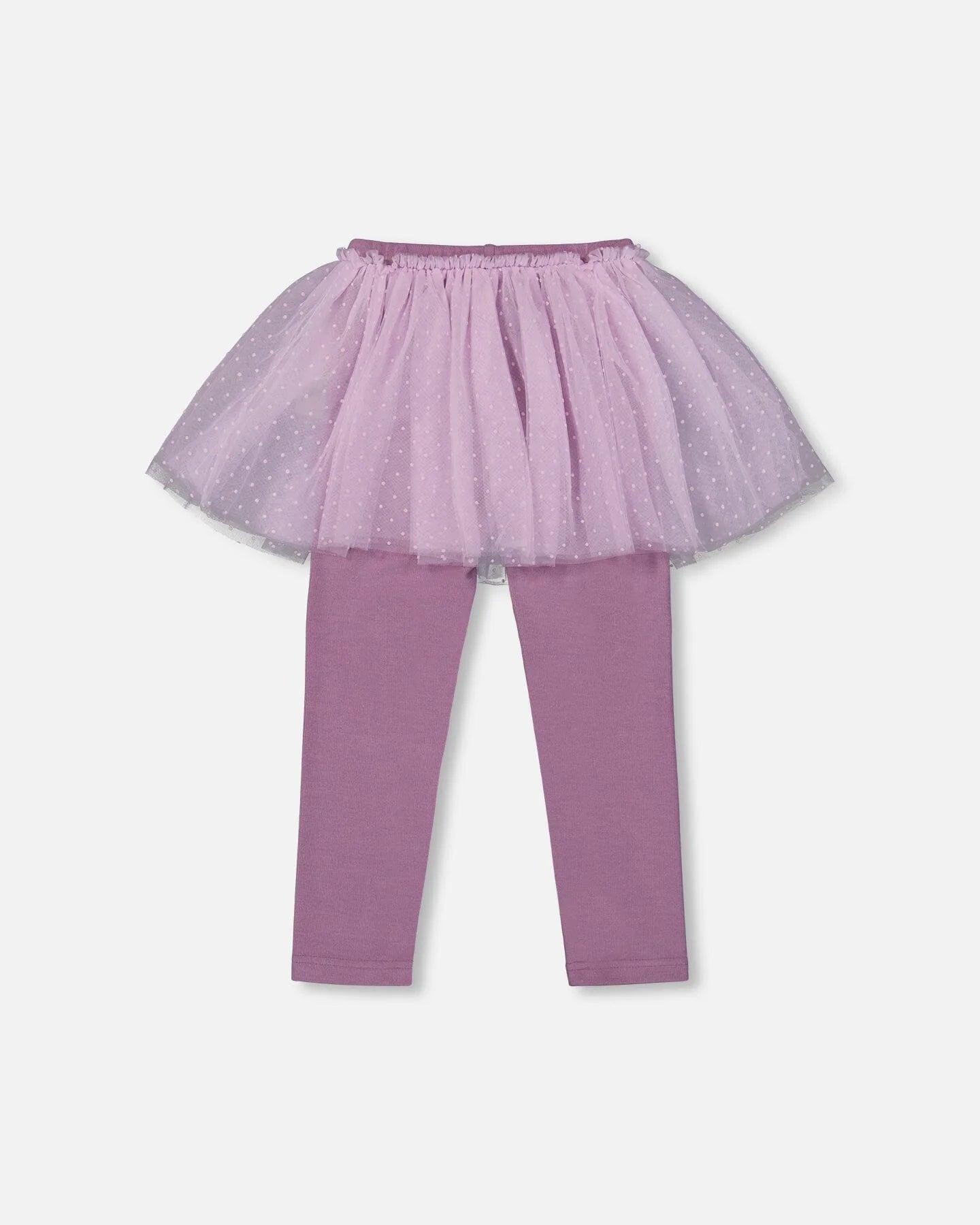 Deux Par Deux - Leggings with Tulle Skirt - Purple