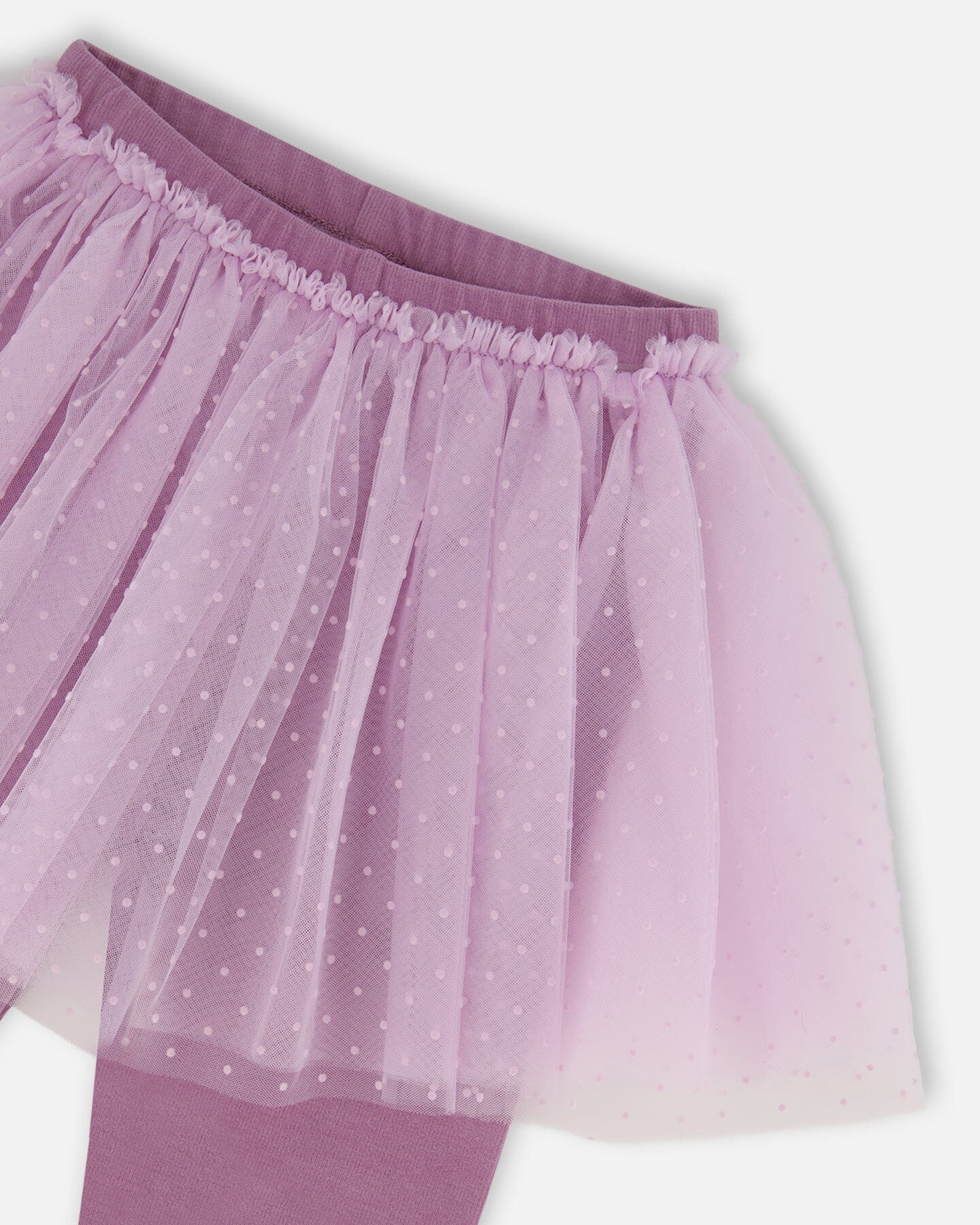 Deux Par Deux - Leggings with Tulle Skirt - Purple