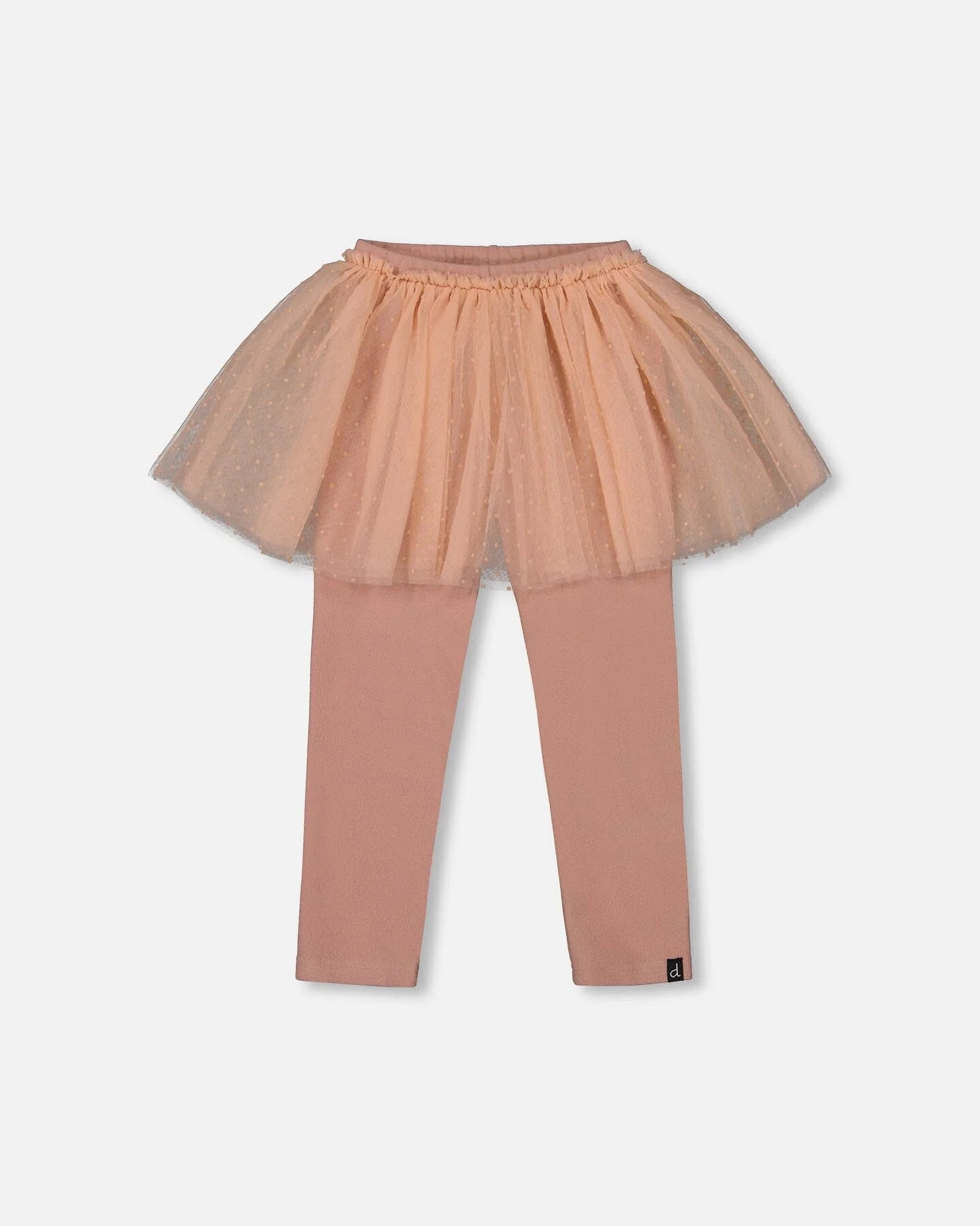 Deux Par Deux - Leggings with Tulle Skirt - Misty Rose