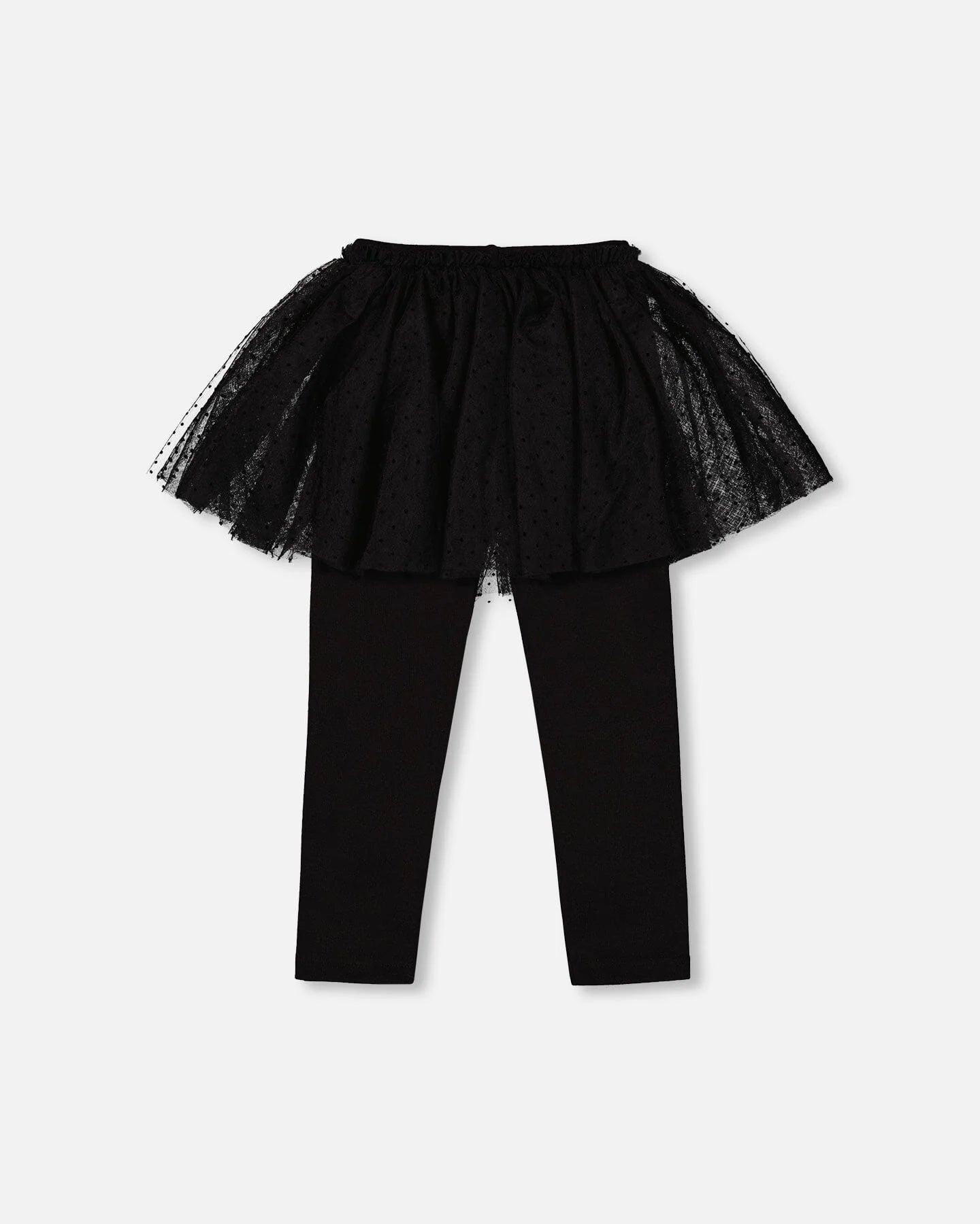 Deux Par Deux - Leggings with Tulle Skirt - Black