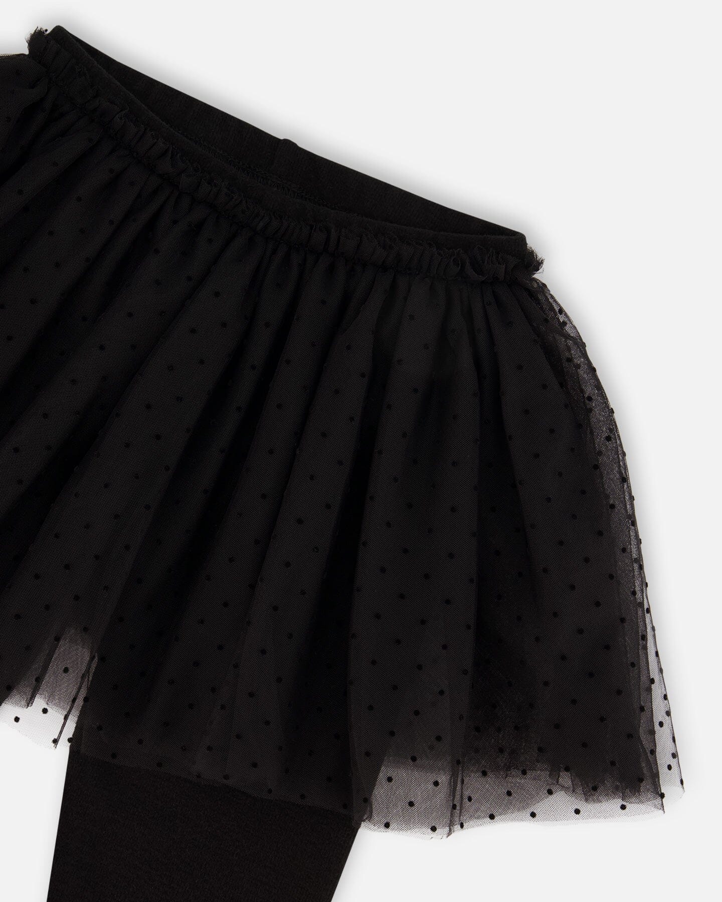 Deux Par Deux - Leggings with Tulle Skirt - Black