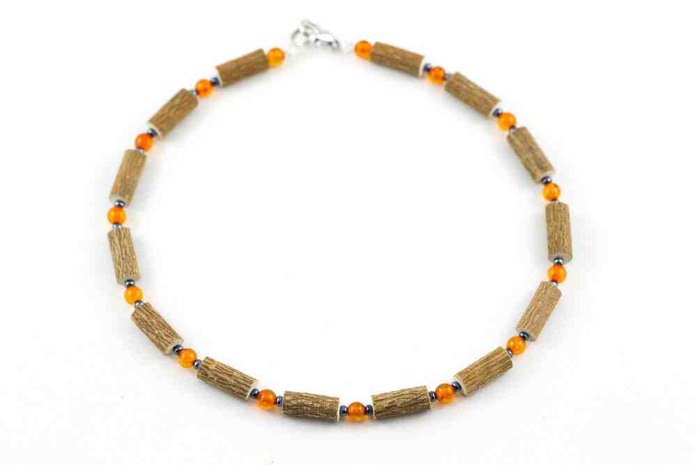 Healing Hazel - Hazelwood Necklace - Amber/Haematite