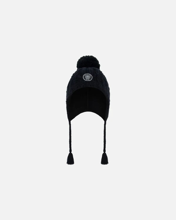 Deux Par Deux - Peruvian Knit Hat - Black